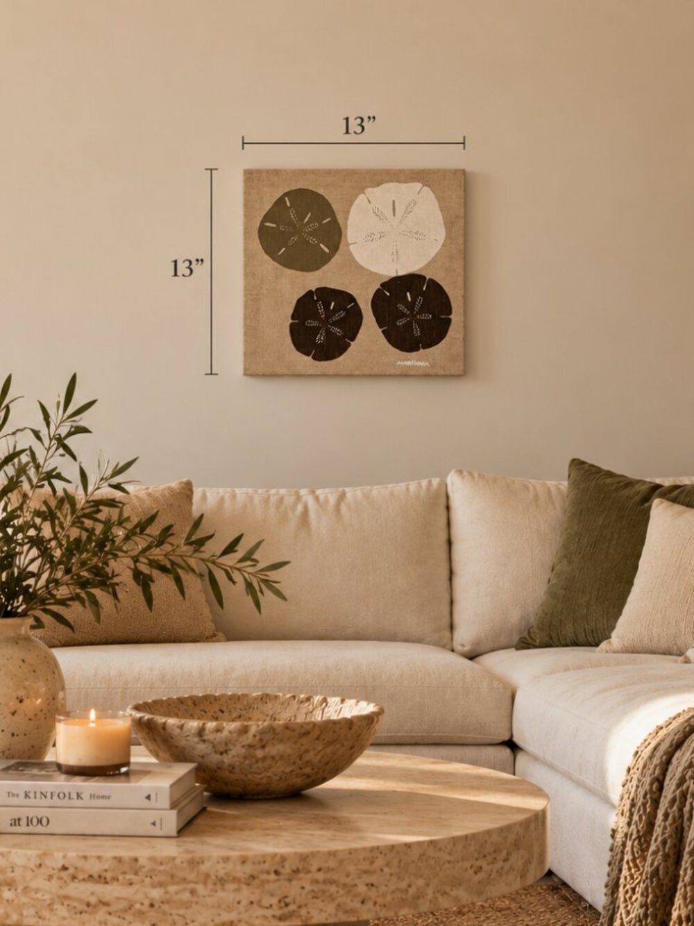 RARE Vintage Marushka Shell Sand Dollar Midcentury Art